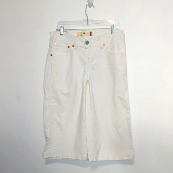Levi's - White 542 Low Capri Length Jeans - Size 8 - Picture 1 of 6